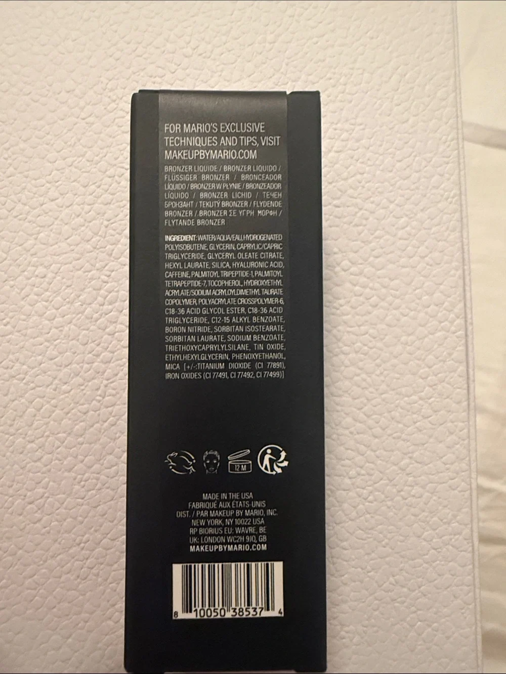 Makeup By Mario Black SoftSculpt Bronzing & Shaping Serum Box